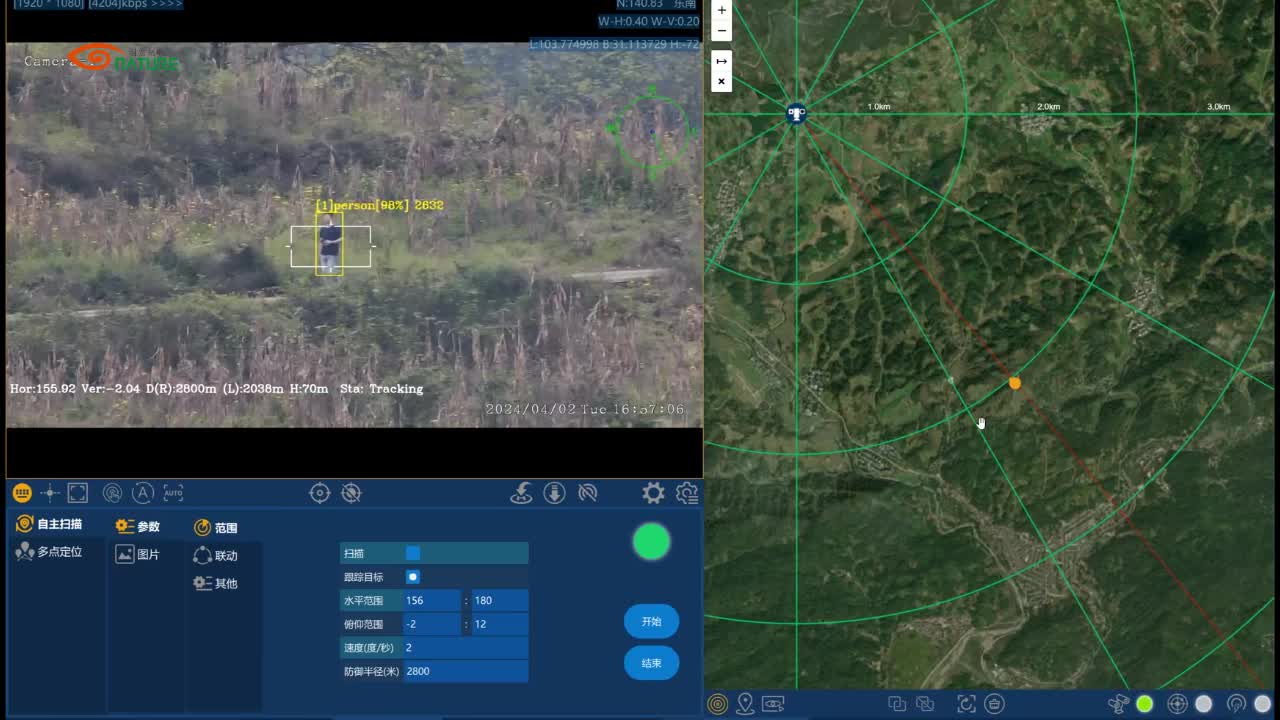 Land pedestrian recognition and tracking